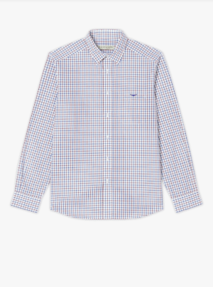 Collins Shirt - Navy / Burgundy / White