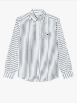Collins Shirt - White / Navy