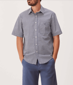 Classic Poplin Check Shirt - Short Sleeve