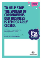 Temporary closure poster - For businesses
